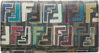 Fendi Multi-Color Pvc Leather Long Wallet (Bi-Fold) (Pre-Owned)