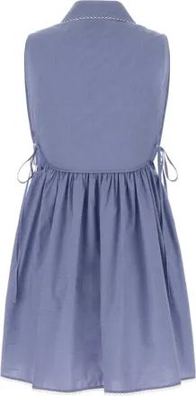 Miu Miu Womens Dress Blue Cotton