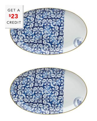 Vista Alegre Transatlantica Medium Oval Platters (Set Of 2) With $23 Credit