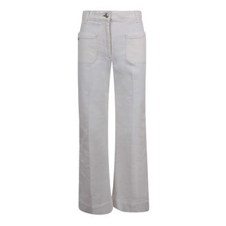Victoria Beckham Broeken, Dames, Wit, W26, Alina Flared Jeans