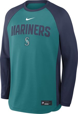 Nike Seattle Mariners Authentic Collection Nike Mens Dri-FIT Pullover Crew in Blue | 04H2011NMVR-7PG