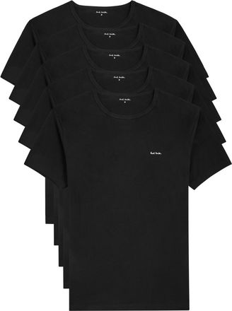 Paul Smith Logo-print Cotton T-shirt - set of Five - Black - S