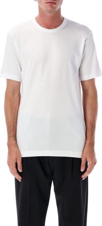 Comme Des Gar&ccedil;ons White Crewneck Back Logo T-Shirt
