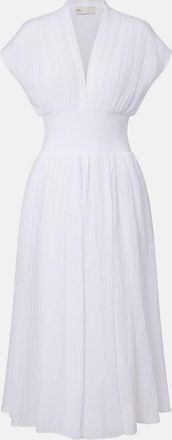 Tory Burch Abito midi in lino e cotone