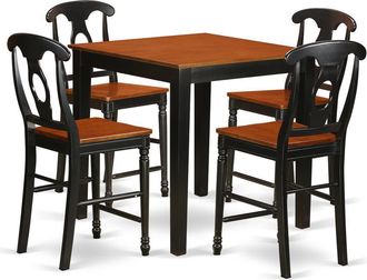 East West Furniture 5 Pc Dining counter height set-pub Table and 4 Dining Chairs