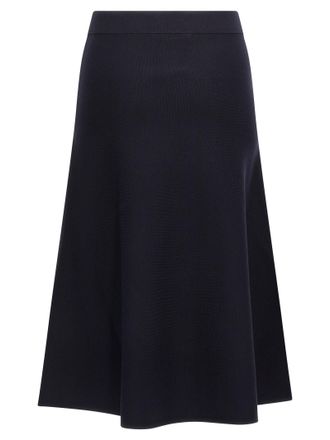 Max Mara Womens Blue Viscose Midi Skirt