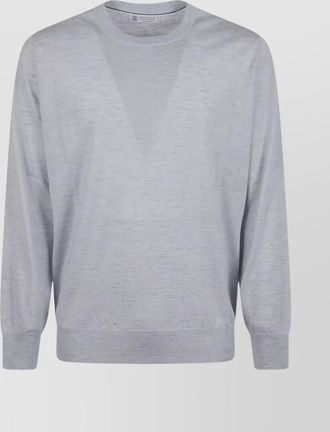 Brunello Cucinelli cashmere silk linen crewneck sweatshirt