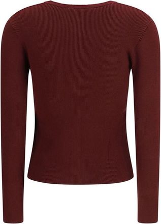 Max Mara Womens Bordeaux Viscose Cardigan Clothing