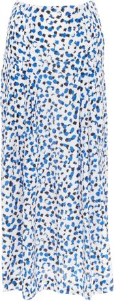 Oscar De La Renta Oscar De La Renta Silk Abstract Print Midi Skirt