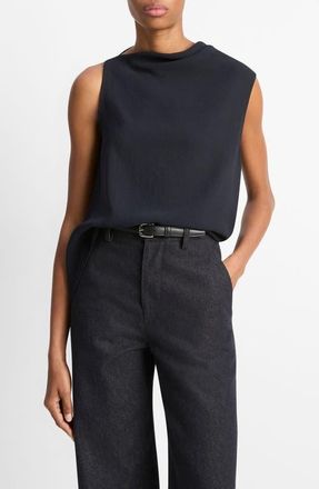 Vince Asymmetric Drape Sleeveless Top in Coastal at Nordstrom, Size Xx-Small