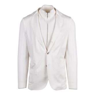 Eleventy Heren, Jassen, Beige, Maat: M Wol