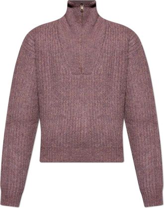 Isabel Marant Danita Sweater - Dames - Coltruien - Paars - 2XS - Wol - Truien & Vesten