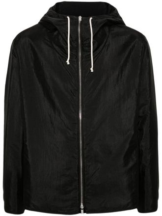 Jil Sander padded hooded jacket - men - Silk/Polyester/Polyamide - S - Black