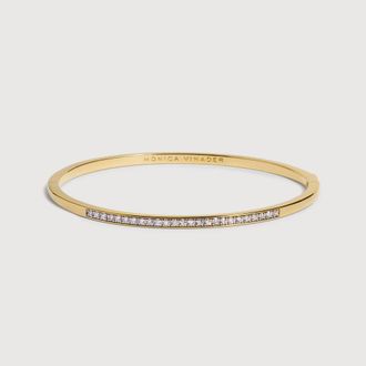 Monica Vinader Gold Essential Diamond Bangle Lab Grown Diamond