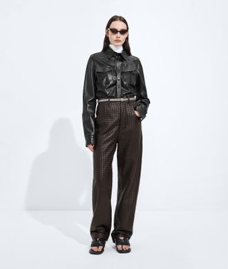 Bottega Veneta Intrecciato Leather Trousers - Bottega Veneta