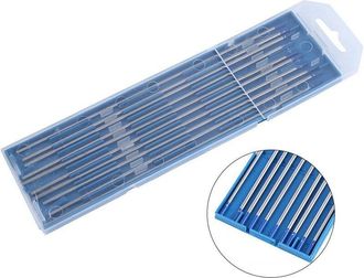OEM 10 Elettrodi Di Tungsteno Per Saldatura, Punta Dellelettrodo Di Lantanio Blu 1,0/1,6/2,4 Mm, Asta Di Elettrodo Di Tungsteno Per Saldatura Premium 2% L