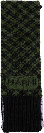 Marni Geometrische Gebreide Sjaal - Heren - Wintersjaals - Veelkleurig - ONE Size - Wol - Accessoires