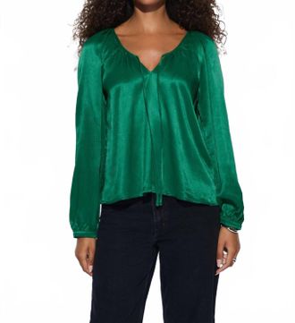Nation Ltd Ellie Tie Front Top In Forest