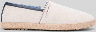 Tommy Hilfiger Espadrilles aus reiner Baumwolle mit Label-Schriftzug in Weiss, Gr&ouml;&szlig;e 41