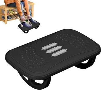 OEM Poggiapiedi Da Scrivania, Sgabello Regolabile, Seduta Confortevole Con Rullo Massaggiante, 37,5 X 23 X 12 Cm, Nero