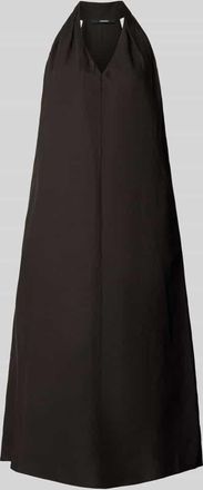 someday Midikleid aus Viskose-Mix mit Neckholder Modell Qudia in Schoko, Gr&ouml;&szlig;e 34