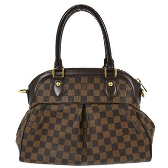 Louis Vuitton Trevi Handbag Damier Brown Canvas Handbag (Pre-Owned)