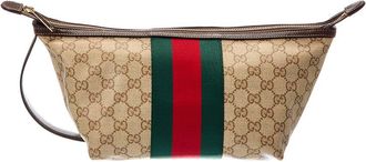 Gucci Gg Web Small Canvas Toiletry Case