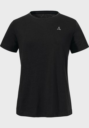 Sch&ouml;ffel Funktionsshirt SCH&Ouml;FFEL T Shirt Hohberg L, Damen, Gr. 42, schwarz (9990, schwarz), Oberstoff: 60% Baumwolle, 40% Polyester, Rundhals, Shirts Funktions