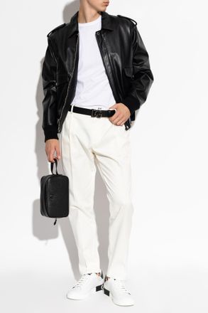 Dolce & Gabbana T-shirt With Raw Finish, Mens, White