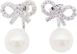 Self Portrait Orecchini pendenti Crystal Bow - Argento