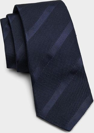 Canali Men & apos;s Striped Silk Tie