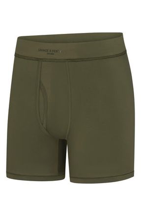 Savage x Fenty Homme Base Boxer Briefs in Antique Green at Nordstrom, Size X-Small