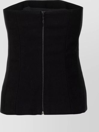 M&ocirc;not fitted panel detail strapless top
