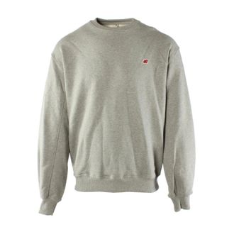 New Balance Sweatshirts, male, Gray, Size: XL Made in USA Core Crewneck Sweatshirt