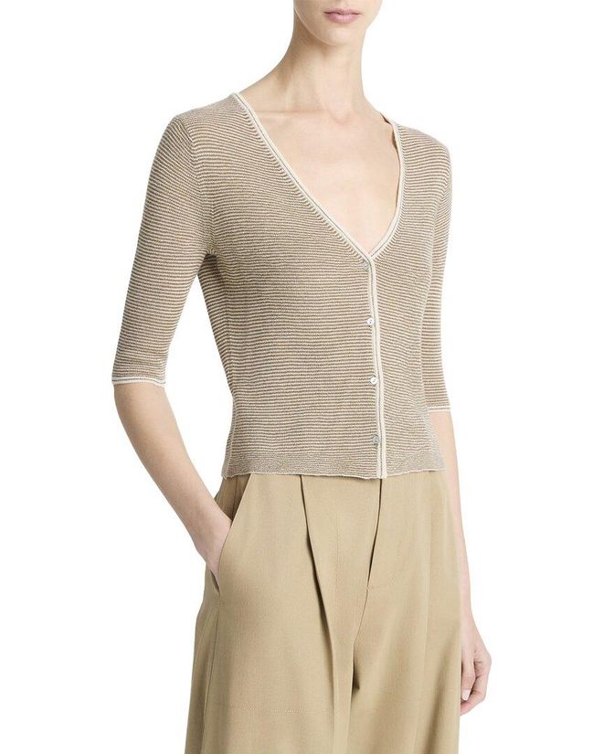 Microstripe Cardigan