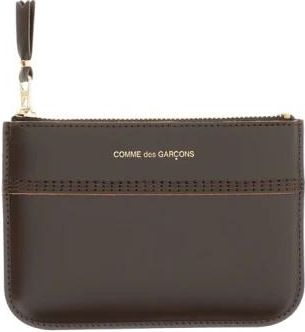 Comme Des Gar&ccedil;ons Accessoires, unisex, Bruin, ONE Size, Leer, Portafoglio con zip