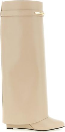 Givenchy Beige Solid Pointed Toe Boots