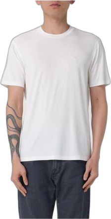 Emporio Armani T-shirt in Modal e Seta - - Tops - Uomo - Bianco - L