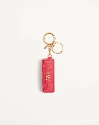 Valentino Garavani Charm VLogo Signature Valentino Garavani in in Vitello Granato Donna ROUGE PUR UNI