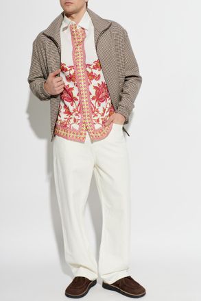 Etro Linen Short-sleeve Shirt, Mens, White