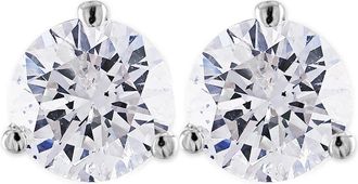 Pompeii3 1 1/2Ct Diamond Studs Lab Grown 14k White Gold Lab Grown Diamond Earrings