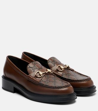Gucci Gucci Horsebit GG leather loafers