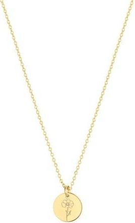 Set & Stones Lily Birth Flower Necklace in Gold /October at Nordstrom