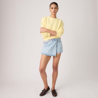 Levi's Skort - Womens - 23 - Light Wash / Abraided Art Skirt