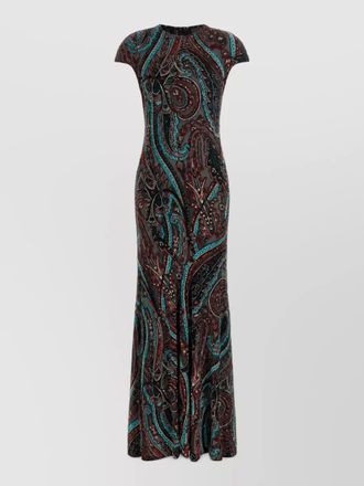 Etro velvet paisley maxi dress