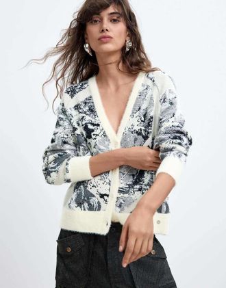 Desigual maglione jacquard M. C. Lacroix bianco