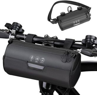 OEM Bolsa Para Bicicleta, Bolsa Para Cuadro, 2 L, Impermeable, Con Correa De Hombro Desmontable, Mtb, Paseos Al Aire Libre, Negra