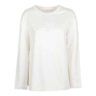 Max Mara Berma Sweatshirt - Dames - Sweatshirts - Wit - M - Katoen - Hoodies & sweatvesten