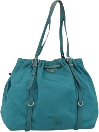 Prada Pre-owned Shoulder Bags, female, Blue, Size: ONE SIZE Pre-owned Vintage Hand Bag