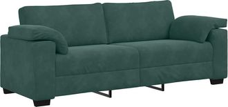 vidaXL Divano A 3 Posti Verde Scuro 178 Cm In Velluto - Vidaxl